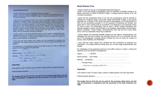 Model Release Form
I hereby consent to the use of photographs/videos/recordings of
myself / of my child (delete as applicable), taken by members of Ratcliffe College or by
agents authorised on behalf of Ratcliffe College, in College publicity material, or for use
in student coursework.
I agree that the photographs taken of me and any reproductions shall be deemed to
represent an imaginary person, and further agree that Ratcliffe College or any person
authorised by or acting on their behalf may use the photographs or any reproductions of
them for any advertising purposes or for the purposes of illustrating any wording, and
agree that no such wording shall be considered to be attributed to me personally unless
my name is used. The photographs may be used in official College publications and
publicity material including, but not limited to, the College’s prospectuses, Annual Report,
internal newsletter, course leaflets, advertisements, web site and the on-line photo
library, with any reasonable retouching or alteration.
I hereby release and discharge Ratcliffe College and their agents, representatives, and
assignees from any and all claims and demands arising out of or in connection with the
use of the photographs, including without limitation any and all claims for invasion of
privacy, right of publicity, and defamation.
I have read this model release form carefully and fully understand its meanings and
implications. This release shall be binding upon me, my heirs, legal representatives, and
assigns.
No modification of this agreement shall be of any effect unless it is made in writing and
signed by all of the parties to the agreement.
Signed: …………J. HEWER…………………………………………………………
Name (printed): …John Hewer……………………………………………………….
Address: …Hambledon………………………………………………………….
………Thoresby Road……………………………………………………………………..
…………North Cotes, Lincolnshire, DN36 5UY……………………………..
Important
If the model is under 18 years of age, a parent or legal guardian must also sign below.
Parent/Guardian signature: ……………………………………………
The images that we hold will only be used for the purposes stated above and will
only be processed in compliance with the provisions of the Data Protection Act
1998.
 