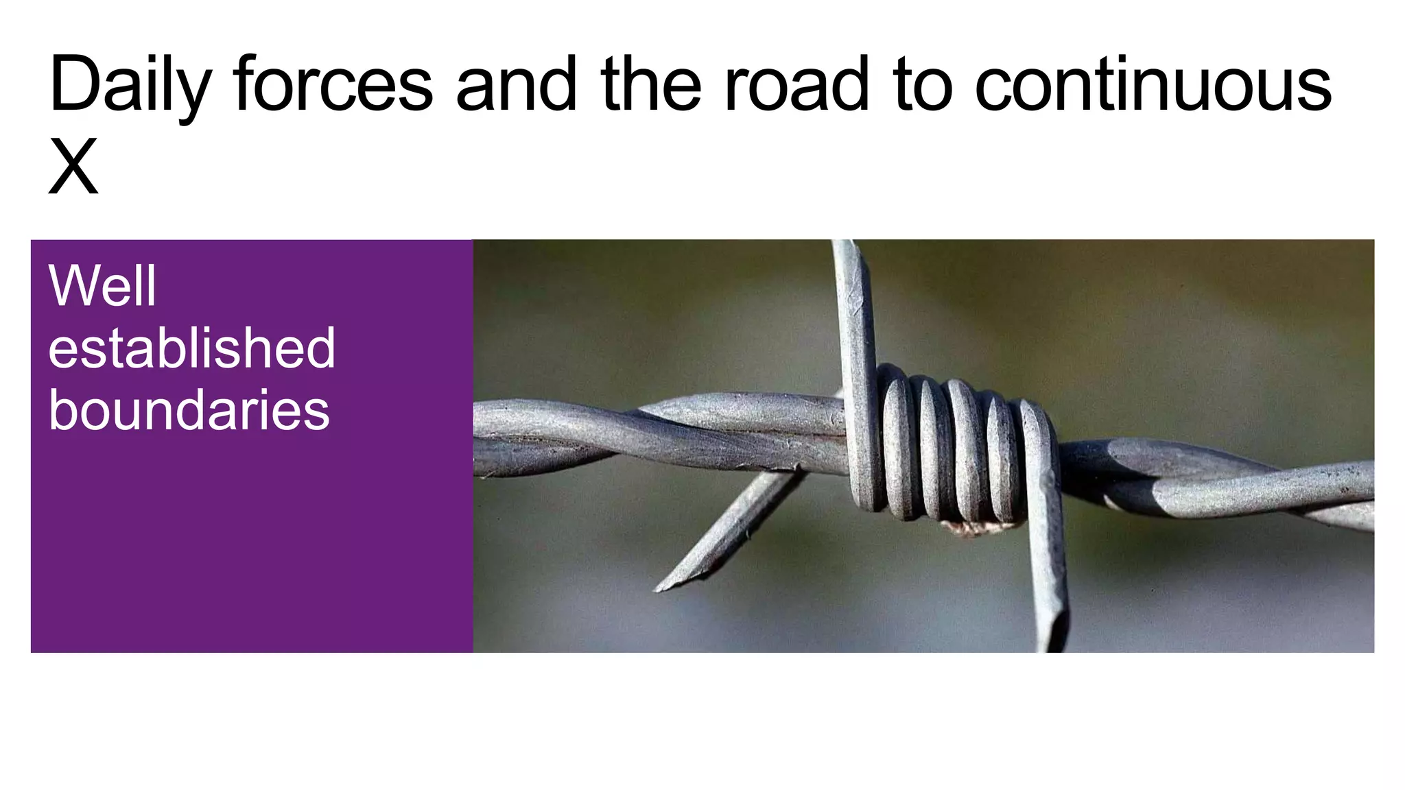 Well
established
boundaries

 