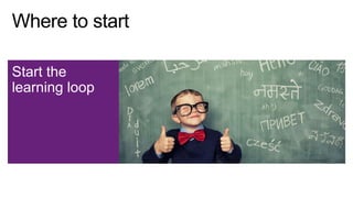 Start the
learning loop
 