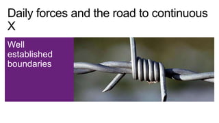 Well
established
boundaries
 