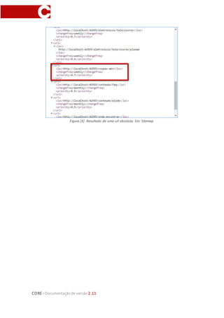 CORE–Documentaçãode versão 2.11
Figura [X] -Resultado de uma url absoluta. Em: Sitemap
 
