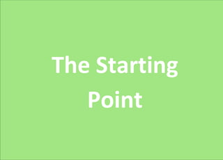 The Starting
Point
 
