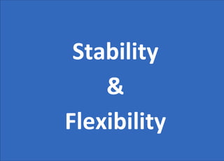 Stability
&
Flexibility
 