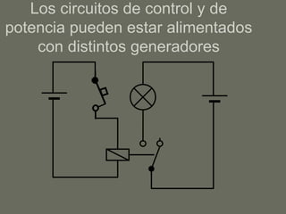 Los circuitos de control y de potencia pueden estar alimentados con distintos generadores