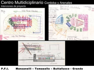 P.F.I. Manzanelli – Tomasello – Buttafuoco - Grande
Centro Multidiciplinario Cordoba y Arenales
Intenciones de proyecto
 