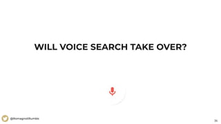 36
@RomagnoliRumble
WILL VOICE SEARCH TAKE OVER?
 