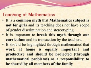 Module 16: Relevance of Gender Dimensions in Teaching and Learning ...