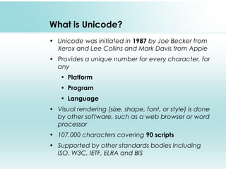 Relevance of Unicode to e governance | PPT