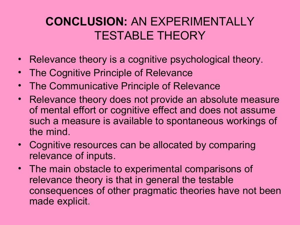 Relevance Theory