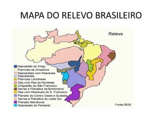 MAPA DO RELEVO BRASILEIRO
 