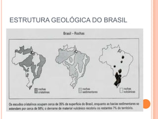 ESTRUTURA GEOLÓGICA DO BRASIL
 