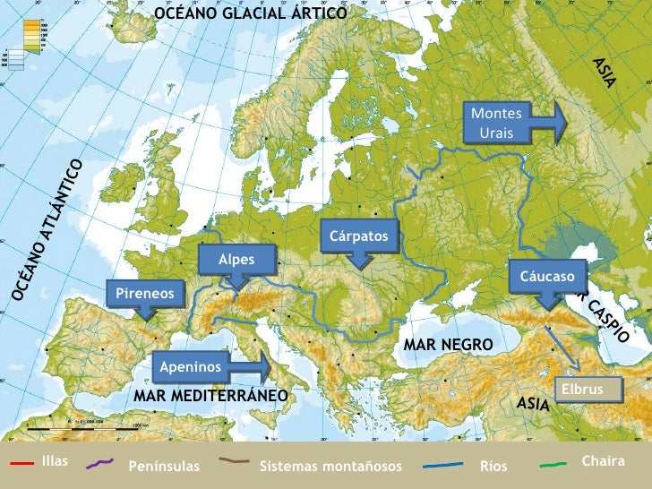 Europa relevo e ríos