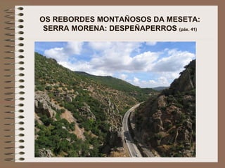 OS REBORDES MONTAÑOSOS DA MESETA:
SERRA MORENA: DESPEÑAPERROS (páx. 41)
 
