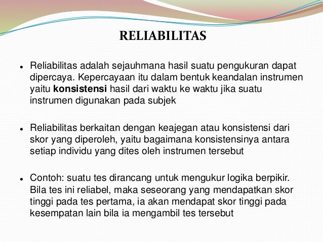 Reliabilitas Validitas Edit