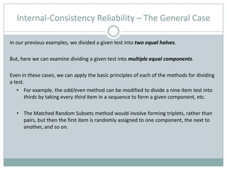 Internal Reliability Examples Reliability | PPTX