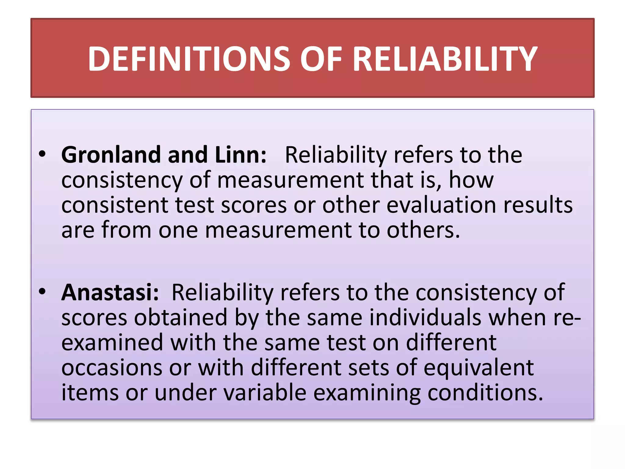 Reliability | PPTX