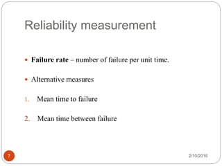 Reliability | PPTX