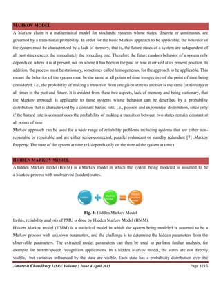 Reliability analysis of pmu using hidden markov model | PDF