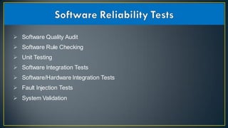 Reliability and clock synchronization