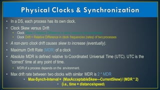 Reliability and clock synchronization