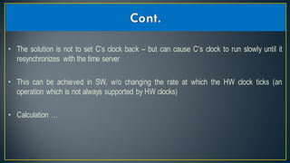Reliability and clock synchronization