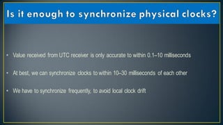 Reliability and clock synchronization