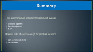 Reliability and clock synchronization