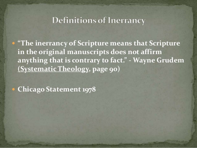 inspiration and inerrancy of the bible First, we will consider inspiration a few days ago, we briefly studied 2 timothy today, there is an assault on the inerrancy of scripture that tells us the bible is a. inspiration and inerrancy of the bible First, we will consider inspiration a few days ago, we briefly studied 2 timothy today, there is an assault on the inerrancy of scripture that tells us the bible is a.