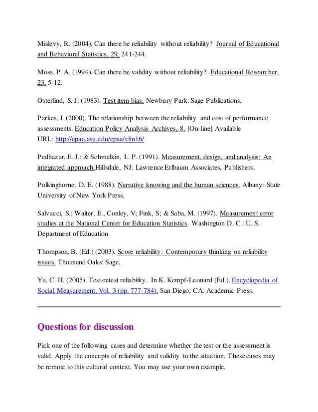 Examples of reliability and validity in research - consultancyjes