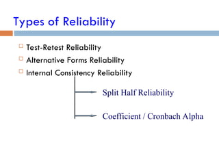 Reliability and Validity Business Research methods for MBA | PPT