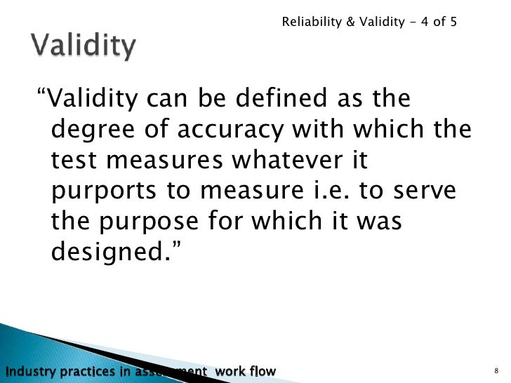 validity and reliability of data