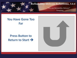 Template



You Have Gone Too 
       Far


 Press Button to 
Return to Start 
 