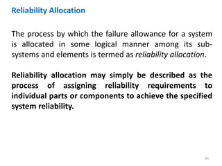 Reliability engineering chapter-2 reliability of systems | PPTX
