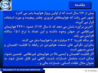 Reliability in aviation industry