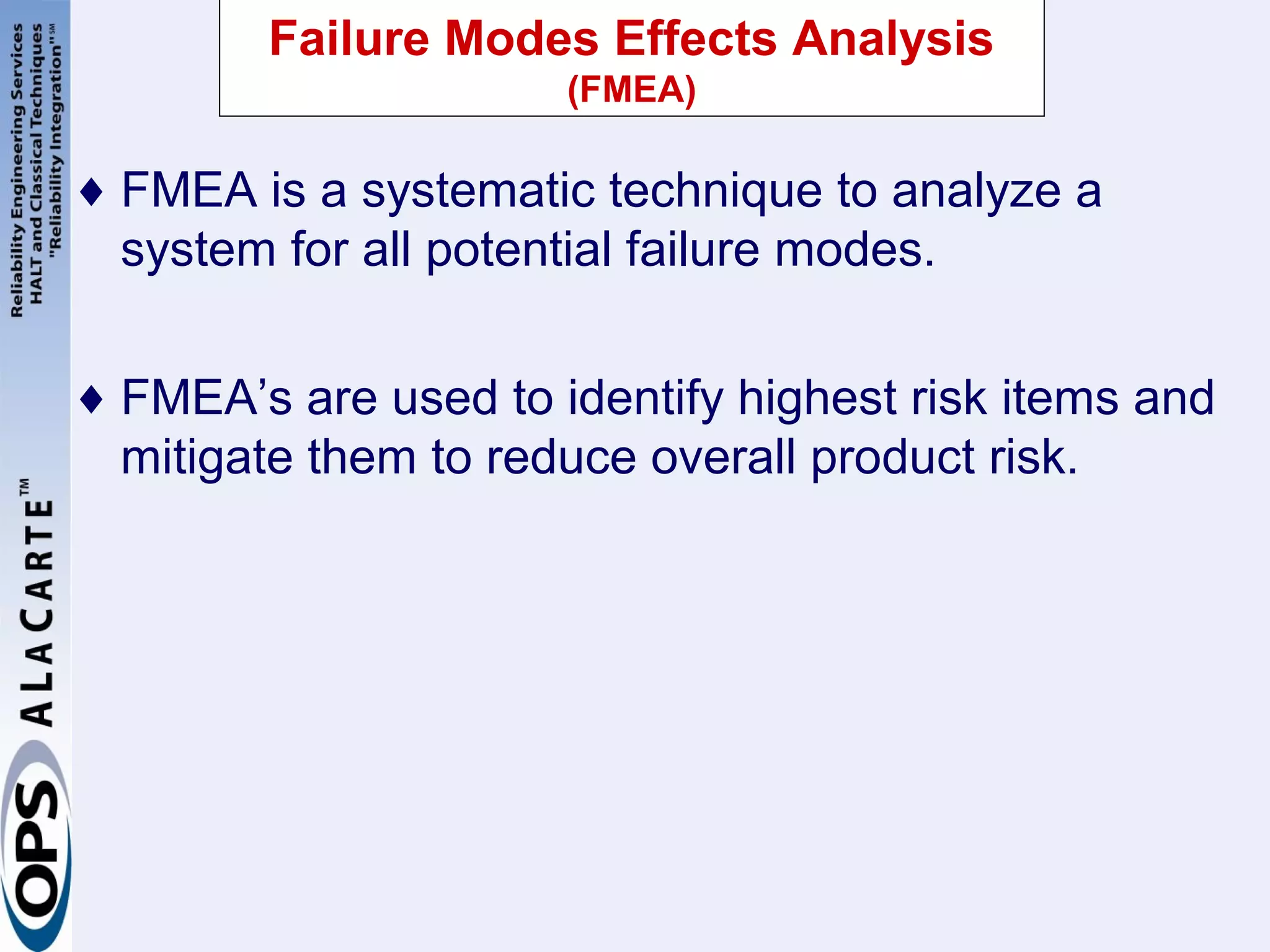 Reliability integration across the product life cycle | PPT