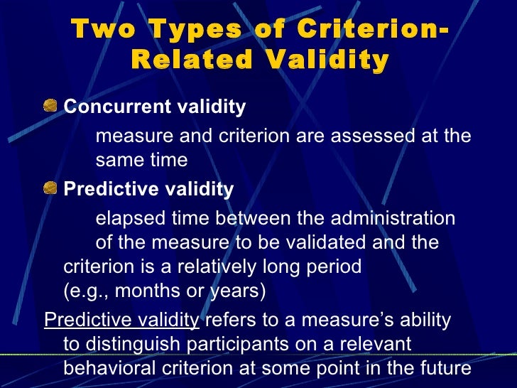 Reliability Validity Reliability validity