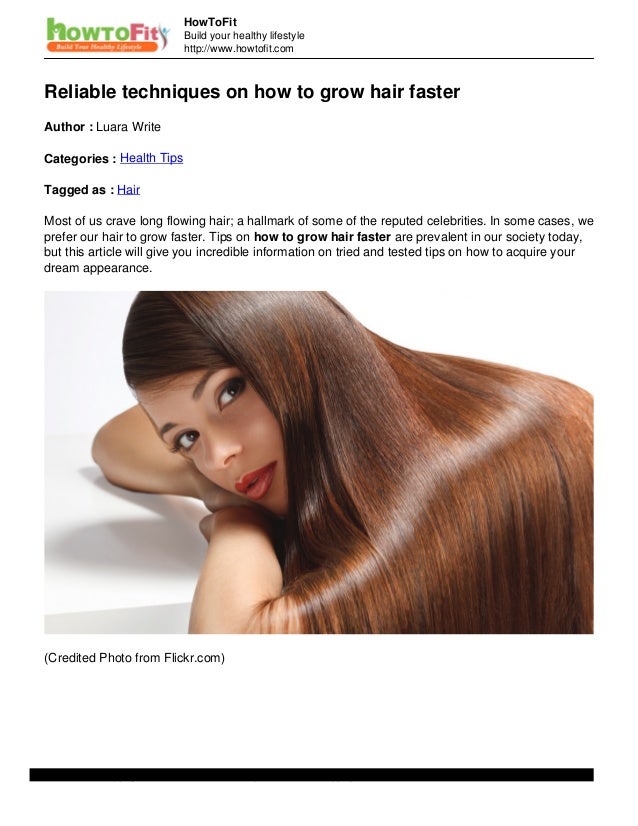 Reliable Techniques On How To Grow Hair Faster