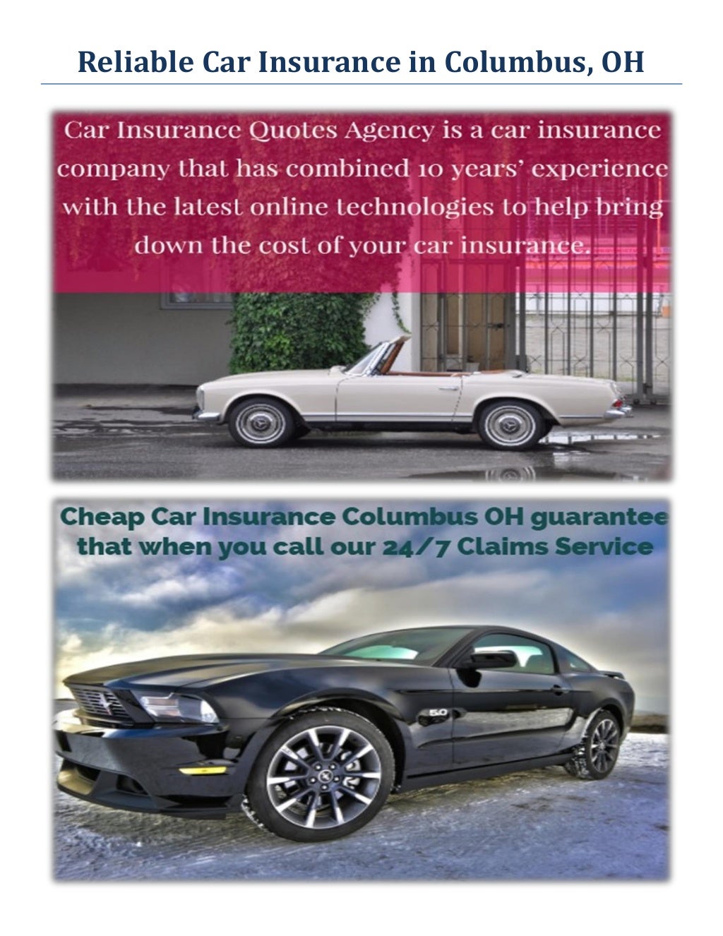 Reliable Car Insurance in Columbus