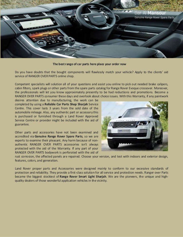 Range Rover Car Parts  - Car Parts & Car Care.
