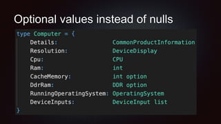 Optional values instead of nulls
 