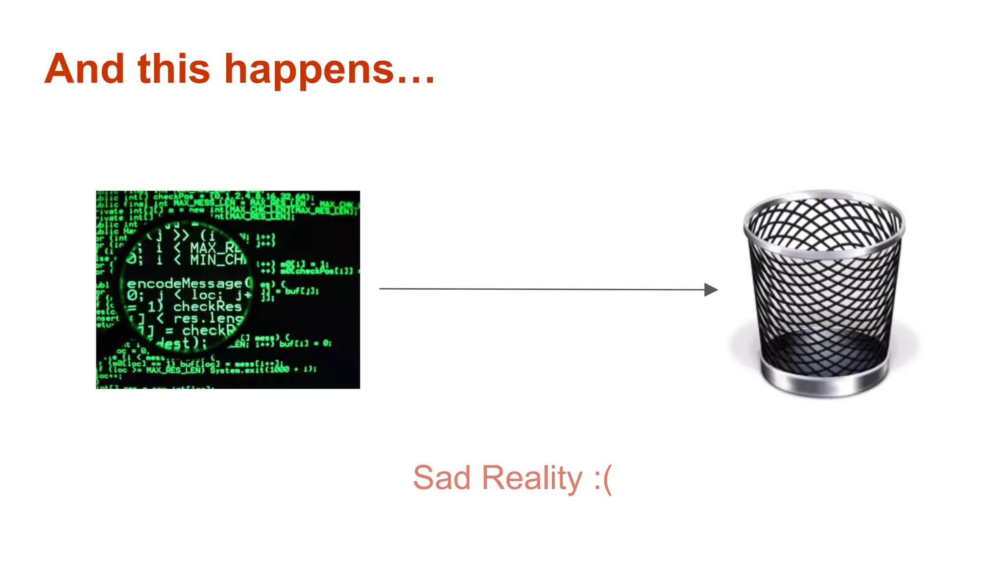 And this happens…
Sad Reality :(
 