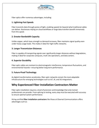 Reliable Network Installation Services: Why Clearnet Communications ...