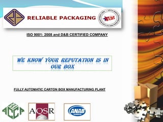 Reliable Packaging, Uttar Pradesh, Packaging Boxes & Paper Products