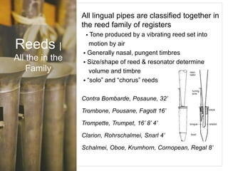 Understanding Pipe Organ Stops and Registrations | PPTX