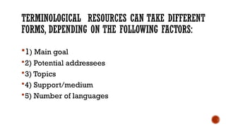 REliable sources.pptx terminology and specialized translation | PPTX