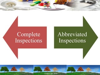 Complete
Inspections
Abbreviated
Inspections
 