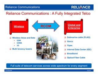 Reliance Communications | PDF