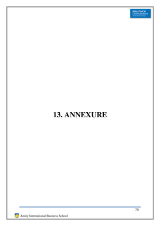 13. ANNEXURE




                                       78
Amity International Business School
 