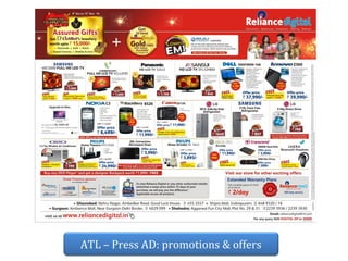 ATL – Press AD: promotions & offers

 