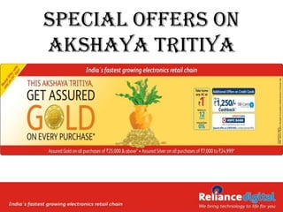 Special Offers on
Akshaya Tritiya
 